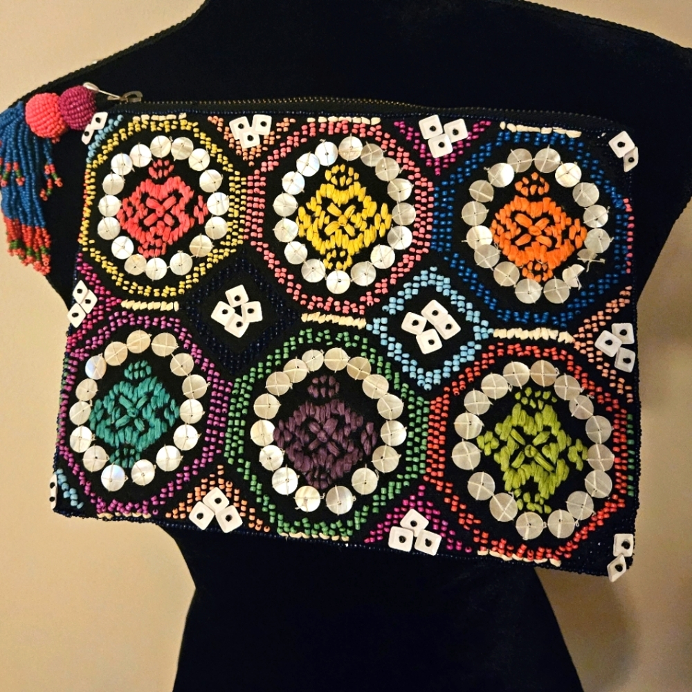 Anthropologie Adira embellished clutch
